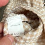 Urban Outfitters Gingham plaid neutral tan puffed sleeve cottagecore coquette blouse Photo 4