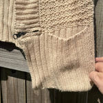 JJ basics ✅ 3/$10 Imperfect cardigan open front crochet neutral cardigan size small Photo 5