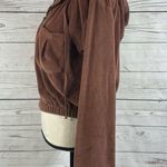 Young Fabulous and Broke Anthropology Small Cropped Jacket Velour Full-Zip Hooded Photo 4