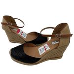 Halogen Espadrille Wedge Sandals Womens Size 8 Black Boho Summer Festival Resort Photo 8