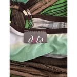 Womens Boho Y2K Babydoll Top‎ Fairy Grunge Artsy Kelly Green Brown Stretch Black Photo 5