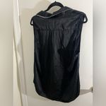 Reformation  Silky Black Button-Up Blouse with White Trim Photo 5