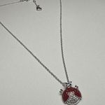 Swavorski Swarovski Crystal Enamel Ladybug Bug Necklace Silver Tone Photo 0