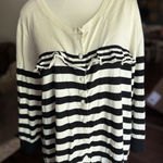 Talbots Cardigan Size 2XL Sweater Neutral Anchor Nautical Coastal Preppy Plus Photo 0