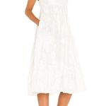 Amanda Uprichard  Mitzi Tiered Midi Dress in White Photo 0