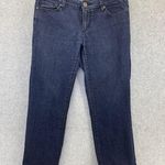 Loft Ann Taylor Women's Blue Denim Jeans Dark Wash Curvy Crop Size 4 Photo 0