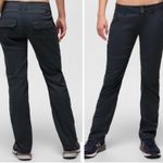 prAna  Halle Straight Pant Womens 8 Charcoal Roll Tab Low Rise Stretch Hiking Photo 1