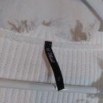 25 South White Frayed Distressed Hem Ribbed Knit Crop Sweater Size Small Photo 4