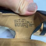 Aetrex  Avril‎ quarter strap wedge sandals black braided leather women’s size 8.5 Photo 8