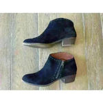 Lucky Brand Women's Sz 8 Benna Black Studded Suede Ankle Boots Bootie Photo 4