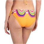 Trina Turk NWT Rainbow Swirl Tie Hipster Bikini Bottom in Mango Orange US12 Photo 1