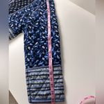 Reversible quilted women's jacket large jacket blue black pink white floral Photo 6