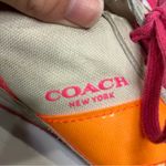 Coach Mae sneakers white orange pink women’s size 9 Photo 7