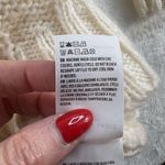 American Eagle  Small Cardigan Sweater Cable Knit Oversized V-Neck Wool Cream Photo 6