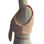 Zaful Light Pink Bathing Suit Tie Front Women's Crop Top Size US 8 Photo 4