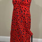 Ava Red Leopard Midi Slip Dress Photo 4