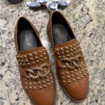 Saint G Studded Brown Chain Buckle Loafers Shoes Size 8 Photo 1