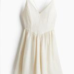 H&M  Cream Linen Blend Slip Dress Photo 2