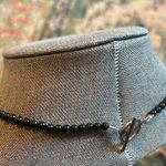 Handmade Handcrafted Elegant Black Onyx Beaded Necklace with Red Carnelian Pendant Photo 2