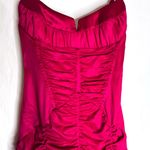Bebe  Ruched Pink Y2K Barbie Bodycon Dress Size Medium Hot Girl Vintage Photo 6
