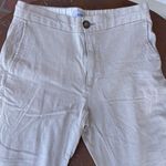 Old Navy  cream linen blend straight leg pants sz s  Photo 4