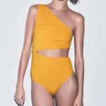 ZARA  Orange One Shoulder Bodysuit Photo 0