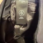 Maje Anthro black wool blend mini skirt with tulle mesh hemline size 38 medium Photo 8