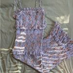 Revolve  Mable Light Blue Floral Shirred Dress Photo 1