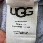 UGG  Women's Velour Pullover Hoodie Periwinkle Blue Drawstring Large‎ Lounge Soft Photo 3