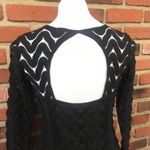 Free People  Black Dress sz S Keyhole Open back long sleeve Dress Photo 5