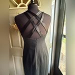 CDC Wear Vintage 90s CDC strappy satin trim black maxi evening dress, size 8 Photo 2