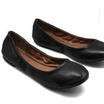 Lucky Brand LP ECHO 2 Emmie Black Leather Lace Up Ballet Flats 7 Photo 0