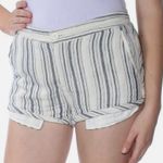 Free People Night Moved Striped Shorts Mid Rise
Button Fly White Blue Si… Photo 0