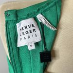 Herve Leger NWT‎  X Front Halter Cross Neck Dress Bodycon Bandage Green Opal Photo 9