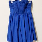 DO+BE Royal Blue Strapless Full Dress Photo 0