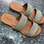 Qupid  rhinestone embellished flat slides / 5.5 / New in Box Photo 4