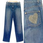 St. John Vintage Jeans Medium Wash Straight Leg High Rise Heart Pocket Size 2 Photo 1
