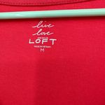 Loft size Medium deep red pink short sleeve t-shirt Photo 2