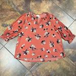 MELLODAY  Floral Smock 3/4 Sleeve V-neck Blouse 1X Photo 4