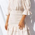 Petal and Pup  Cotton Off the shoulder short sleeve ruched mini dress 6 Photo 0