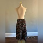 Amazon Casual Midi Floral Print Ruffle Trim Slit Thigh Skirt | Size: M Photo 3