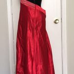 Blondie Nites Red Silk Prom Dress Size 9 Photo 2