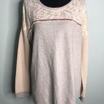 Knox Rose NWT Women's Lace Crewneck Sweatshirt. Photo 2
