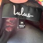 Lulus Black Floral Wrap Dress Elegant Party Midi Wedding Sundress Medium Photo 10