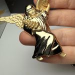 Angel Christmas Holiday Lot Of 3 Brooch Pin Angels 1 Two Tone 2 Gold Tone Photo 8