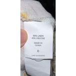 Women’s Linen Blend Sunflowers/Daisy summer midi skirt 6 Yellow Photo 8