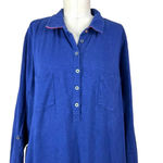 Boden Jena Jersey Shirt Dress in Solid Blue Size 16R‎ Photo 2