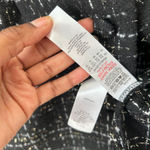 Pretty Little Thing  Preppy Black Tweed Button Down Mini Dress US Size 6 Photo 8