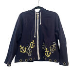 Timber Lea navy nautical jacket zip up large‎ anchor Photo 0