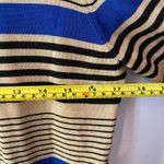 Akris Punto Black Tan Blue Striped Long Cardigan Sweater 100% Wool Women size 6 Photo 7